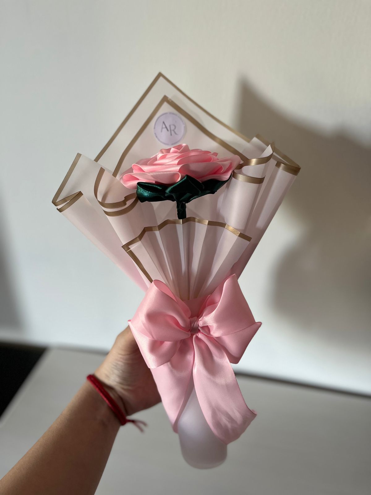 Ramo de flores de tela rosas